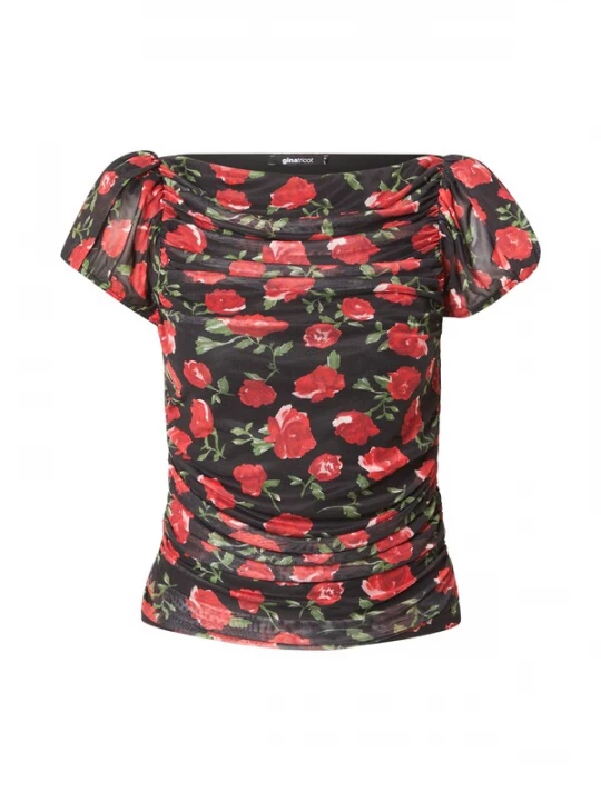 Obrázek produktu Gina Tricot Tričko zelená / růže / tmavě červená / černá