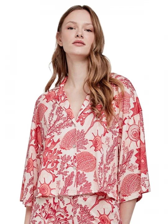 Obrázek produktu Gisela Tričko na spaní korálová / offwhite
