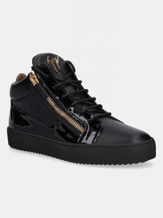 Obrázek produktu Giuseppe Zanotti Kožené tenisky Giuseppe Zanotti Maylondon černá
