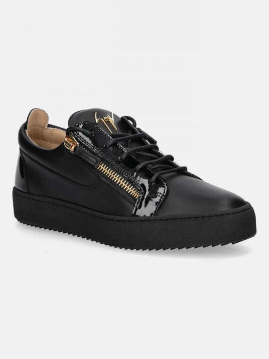 Obrázek produktu Giuseppe Zanotti Kožené tenisky Giuseppe Zanotti Maylondon černá