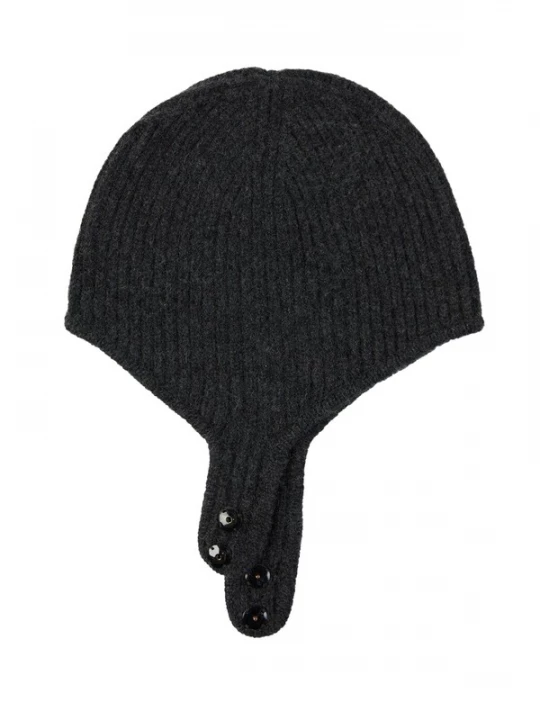 Obrázek produktu GOBI Cashmere Čepice 'Knitted Aviator Cap' antracitová