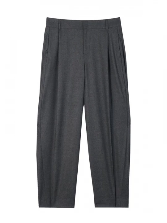 Obrázek produktu GOBI Cashmere Kalhoty s puky 'Barrel-Leg Cashmere Pants' antracitová