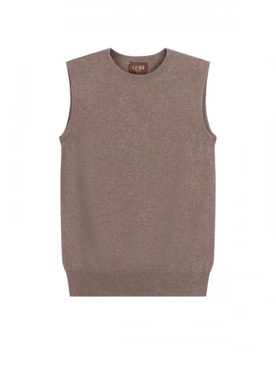 Obrázek produktu GOBI Cashmere Pletená vesta 'Women' Timeless Cashmere Crewneck Vest' šedobéžová