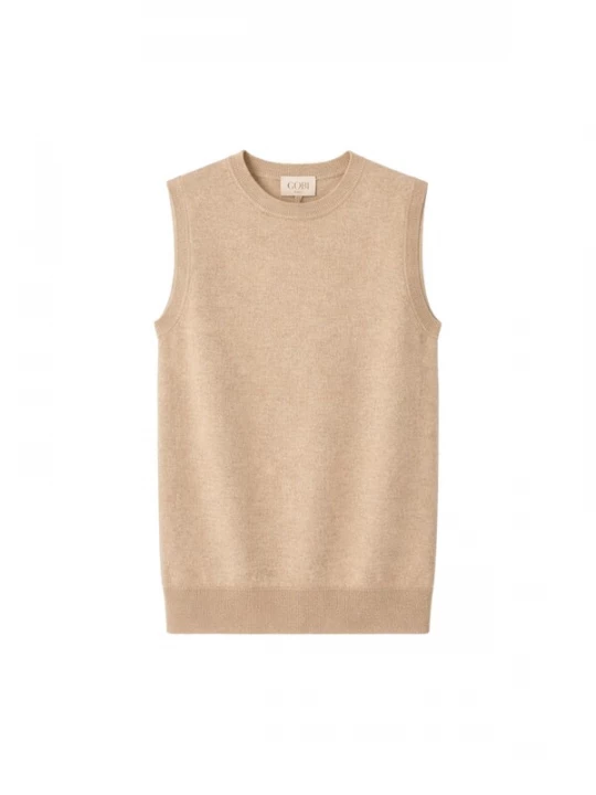 Obrázek produktu GOBI Cashmere Pletená vesta 'Women's Essential Cashmere Crewneck Vest' béžová