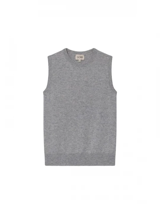 Obrázek produktu GOBI Cashmere Pletená vesta 'Women's Timeless Cashmere Crewneck Vest' šedý melír