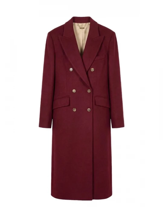 Obrázek produktu GOBI Cashmere Přechodný kabát 'Double-Breasted Long Coat' bordó