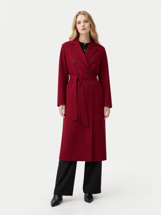 Obrázek produktu GOBI Cashmere Přechodný kabát 'Women’s Double-Breasted Cashmere Coat' bordó