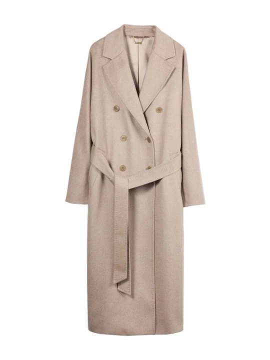 Obrázek produktu GOBI Cashmere Přechodný kabát 'Women’s Double-Breasted Cashmere Coat' šedobéžová