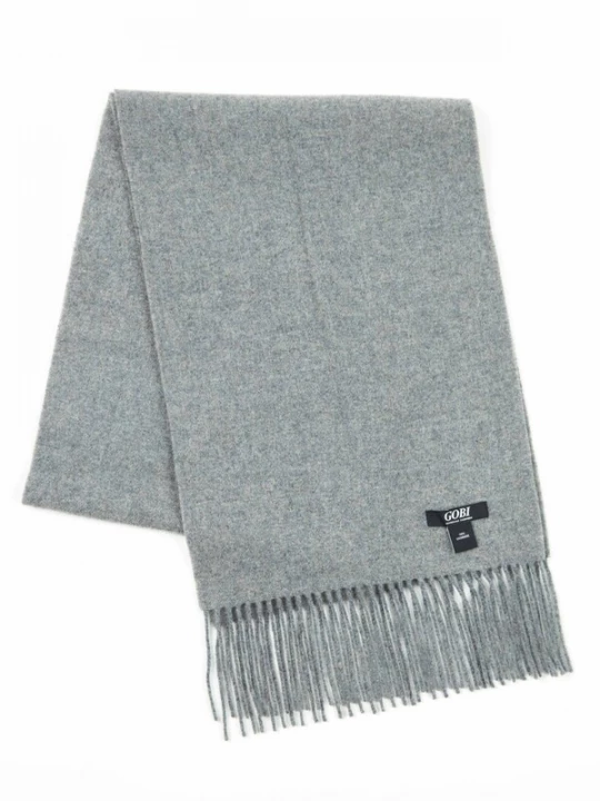 Obrázek produktu GOBI Cashmere Šála 'Unisex Cashmere Fringed Scarf' šedá džínová