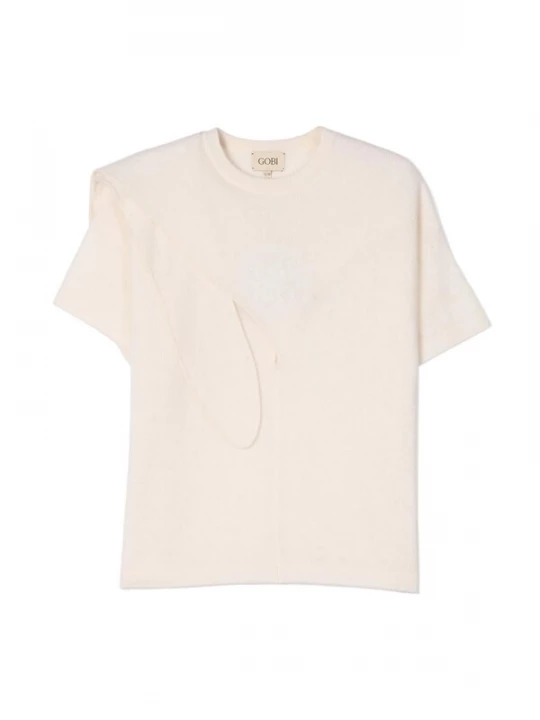 Obrázek produktu GOBI Cashmere Svetr 'Bow-Tie Cashmere T-shirt' bílá