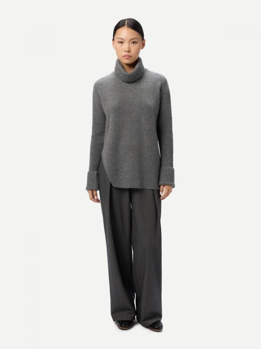 Obrázek produktu GOBI Cashmere Svetr 'Cashmere Sweater with Detachable Collar' šedý melír