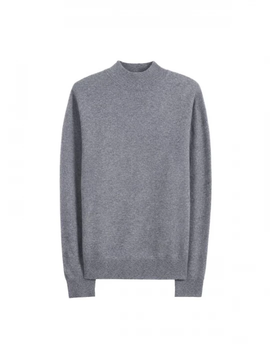 Obrázek produktu GOBI Cashmere Svetr 'Men' Timeless Mock Neck Cashmere Sweater' šedá