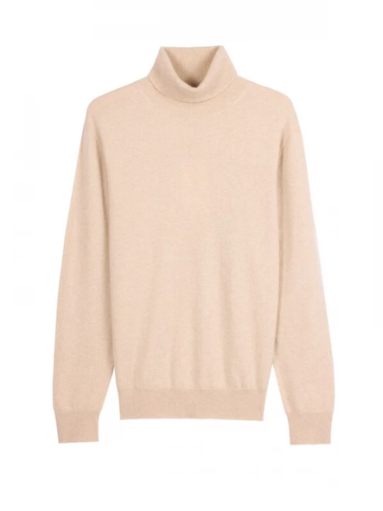 Obrázek produktu GOBI Cashmere Svetr 'Men's Essential Turtleneck Cashmere Sweater' béžová