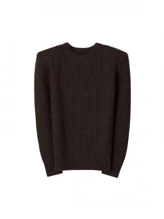 Obrázek produktu GOBI Cashmere Svetr 'Sculpted-Shoulder Cashmere Sweater' tmavě hnědá