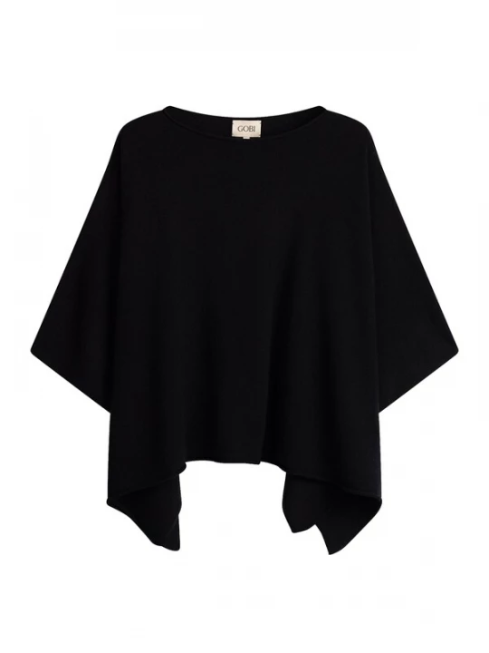 Obrázek produktu GOBI Cashmere Svetr 'Women's Timeless Knitted Poncho' černá