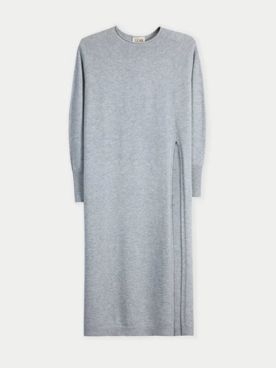 Obrázek produktu GOBI Cashmere Úpletové šaty 'Gobi Cashmere Side-Slit Maxi Dress' šedá
