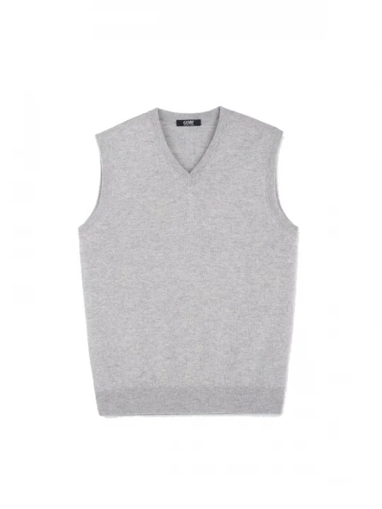 Obrázek produktu GOBI Cashmere Vesta 'Men's Essential V-Neck Cashmere Vest' kouřově šedá
