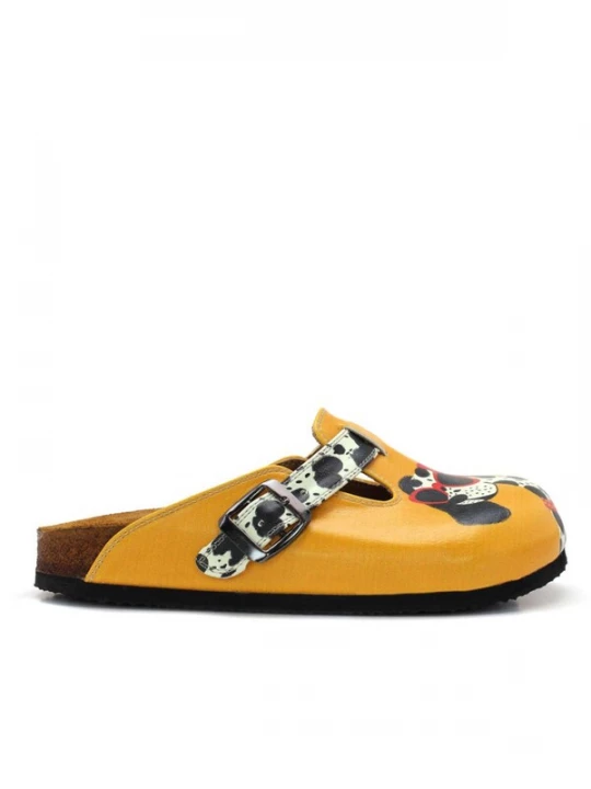 Obrázek produktu Goby Pantofle 'Women Calceo Yellow Clogs WCAL5439 with dalmatian' žlutá
