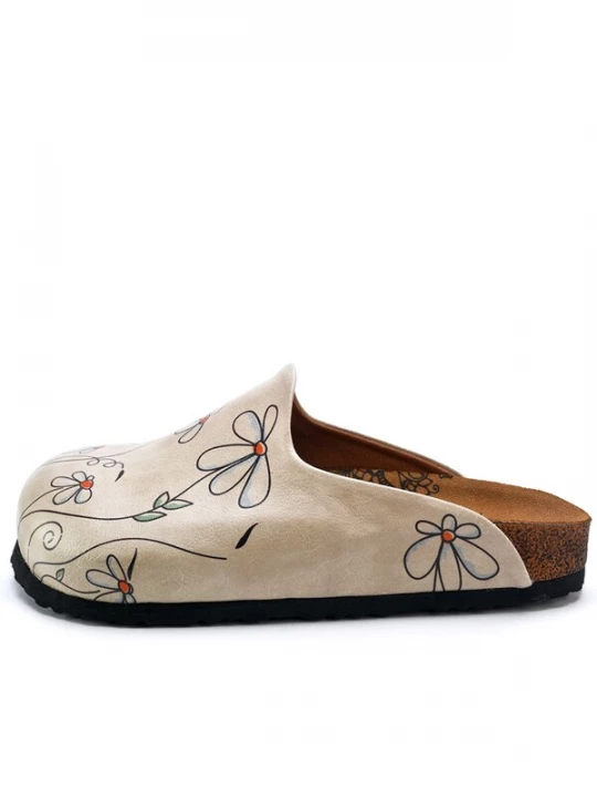 Obrázek produktu Goby Pantofle 'Women shoes Goby-Calceo mules with daisies CAL1410' offwhite