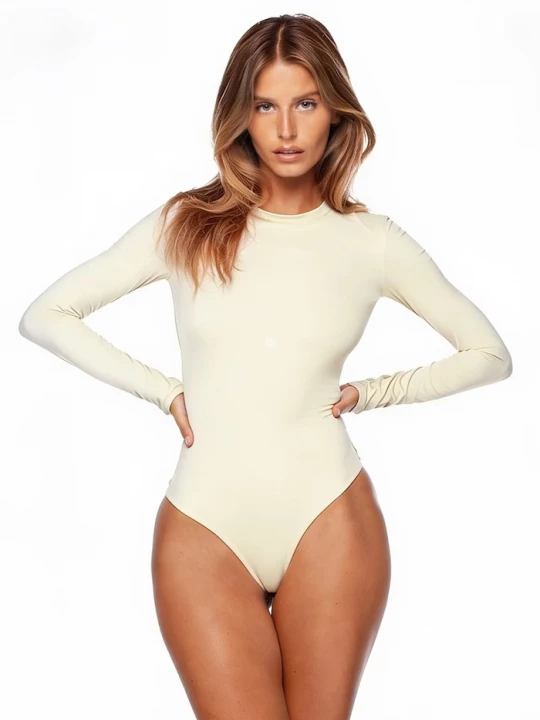 Obrázek produktu GOD SAVE QUEENS body dámské LONG SLEEVE CREW-NECK BODYSUIT béžová