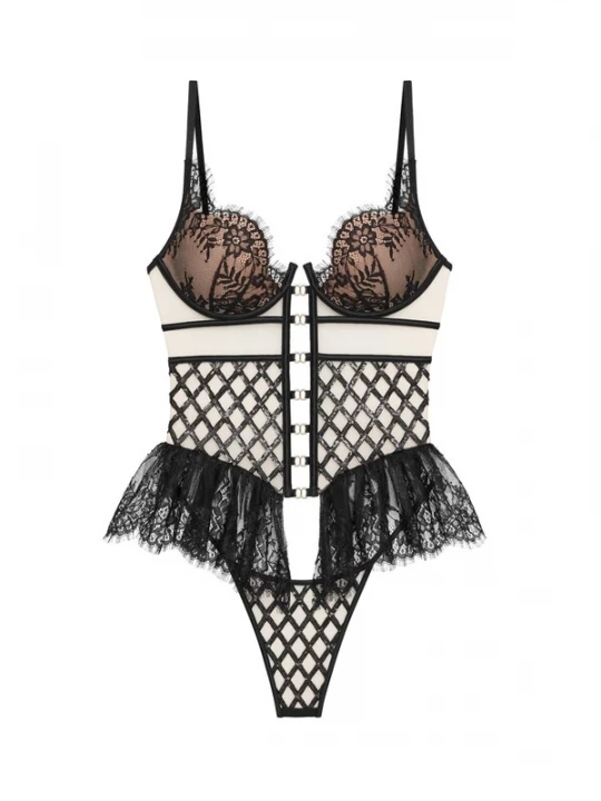Obrázek produktu GOD SAVE QUEENS Body 'Valentina Corseted Bodysuit' černá