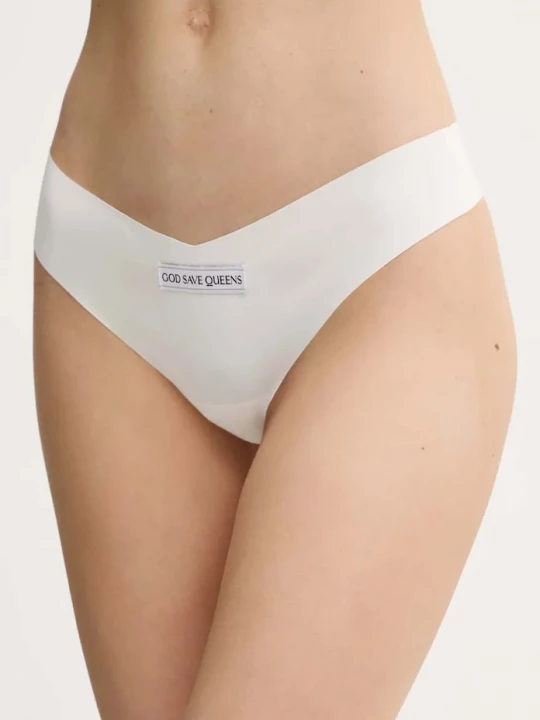 Obrázek produktu GOD SAVE QUEENS Kalhotky brazilky GOD SAVE QUEENS SECOND SKIN PANTY BRAZILIAN bílá