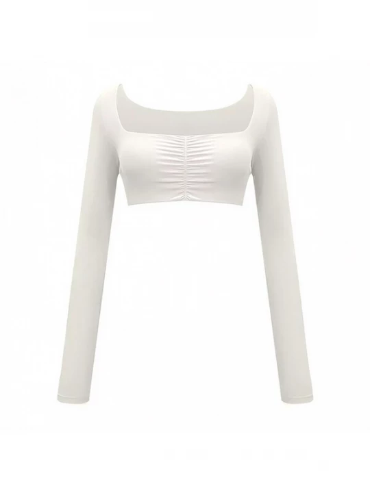 Obrázek produktu GOD SAVE QUEENS Sportovní top 'Second Skin Studio Long Sleeve Top' slonová kost