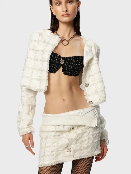 Obrázek produktu GOD SAVE QUEENS Sukně GOD SAVE QUEENS EXECUTIVE TWEED SKIRT