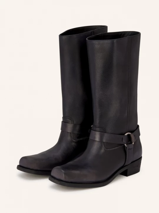 Obrázek produktu Golden Goose Motorkářské Boty černá / stříbrná