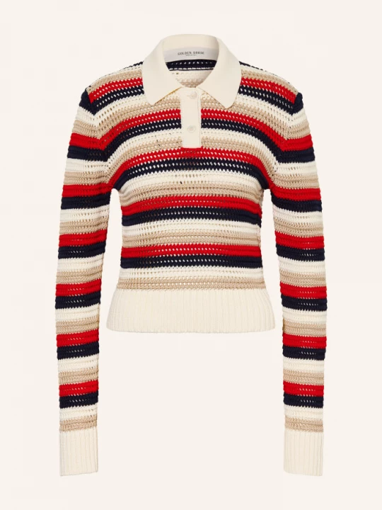 Obrázek produktu Golden Goose Pletená Polokošile režná / červená / modrá