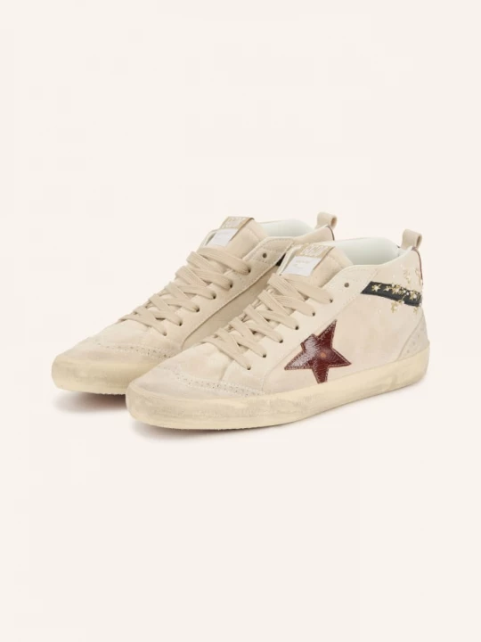 Obrázek produktu Golden Goose Sneakersy Mid Star S Ozdobnými Korálky světle hnědá / tmavě červená / černá