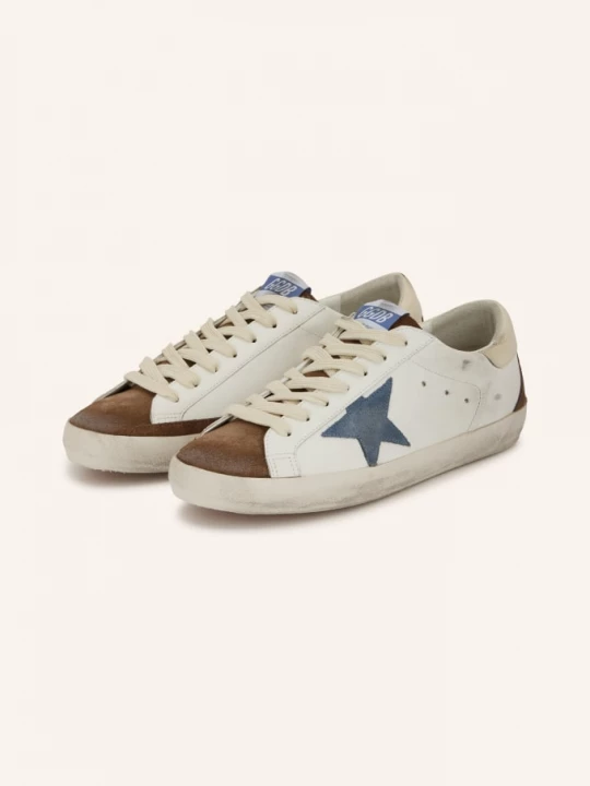 Obrázek produktu Golden Goose Sneakersy Super-Star bílá / tmavě hnědá / modrá