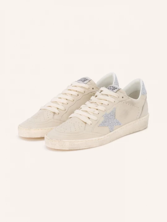 Obrázek produktu Golden Goose Sneakersy Ball Star S Ozdobnými Kamínky režná / stříbrná