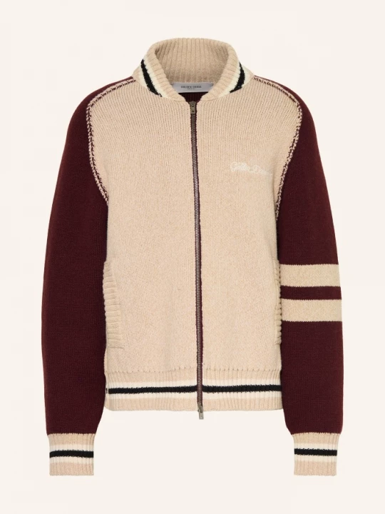 Obrázek produktu Golden Goose Univerzitní Bunda Journey béžová / tmavě červená / černá