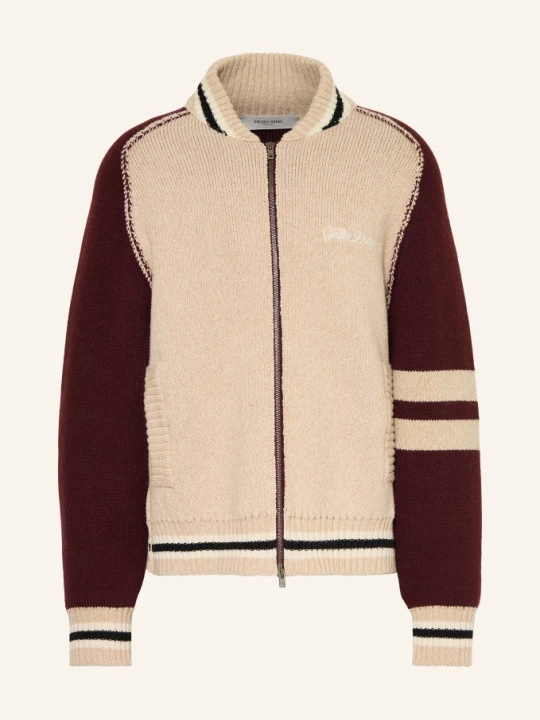 Obrázek produktu Golden Goose Univerzitní Bunda Journey béžová / tmavě červená / černá