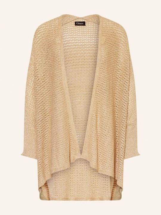 Obrázek produktu Grace Oversized Úpletový Kardigan S Třpytivou Přízí béžová