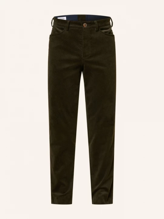 Obrázek produktu Grasegger Manšestrové Kalhoty Turin Slim Fit tmavě zelená