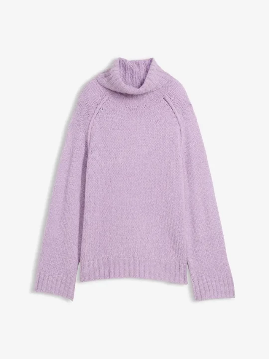 Obrázek produktu Gruby sweter oversize BonPrix fioletowy