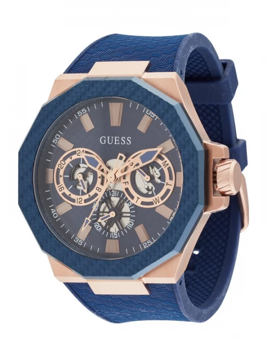 Obrázek produktu GUESS Analogové hodinky 'INDY' tmavě modrá / růžově zlatá