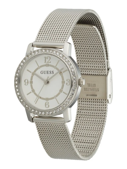 Obrázek produktu GUESS Analogové hodinky 'Melody' stříbrná / bílá