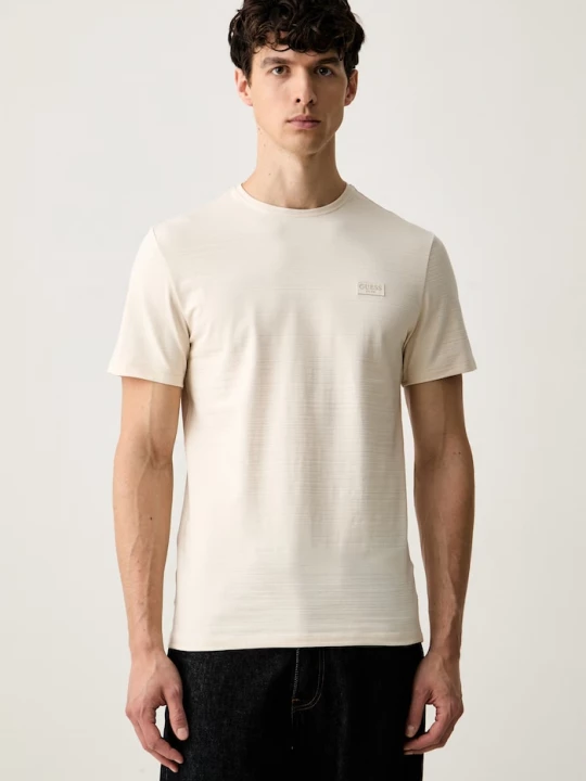 Obrázek produktu Guess basic tričko pánské bavlněné s elastanem béžová