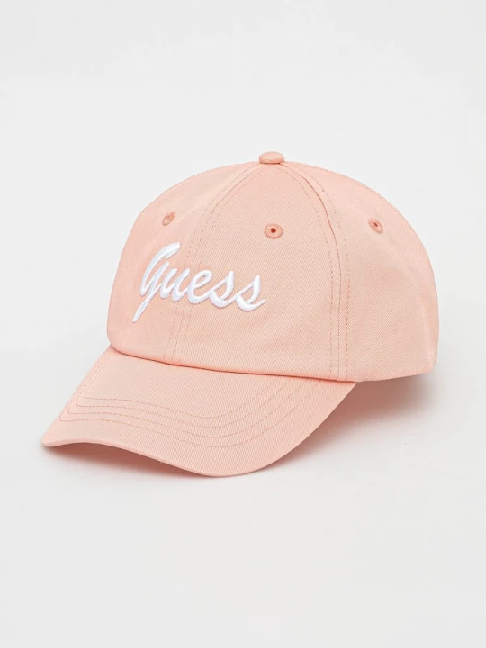 Obrázek produktu Guess Bavlněná baseballová čepice Guess oranžová