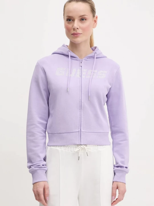 Obrázek produktu Guess Bavlněná mikina Guess PRIMULA fialová