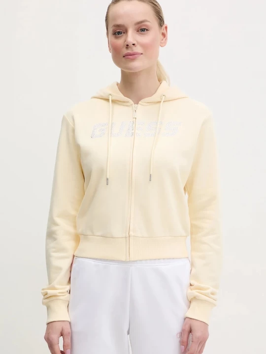 Obrázek produktu Guess Bavlněná mikina Guess PRIMULA žlutá