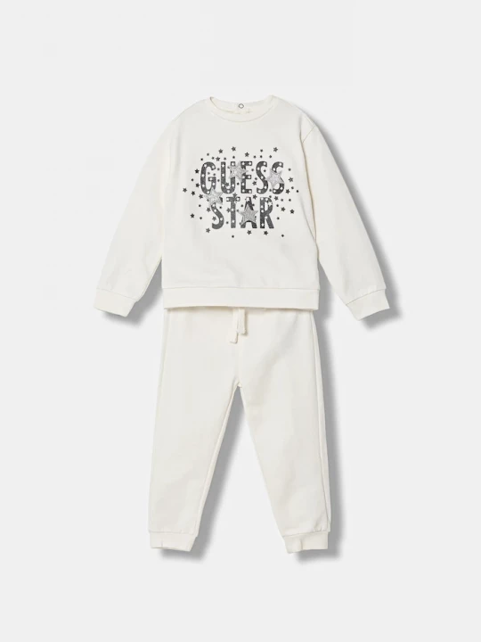 Obrázek produktu Guess Bavlněná tepláková souprava pro miminka Guess 2-pack béžová