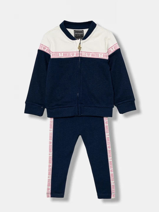Obrázek produktu Guess Bavlněná tepláková souprava pro miminka Guess 2-pack námořnická modř