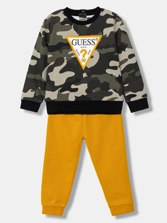 Obrázek produktu Guess Bavlněná tepláková souprava pro miminka Guess 2-pack zelená