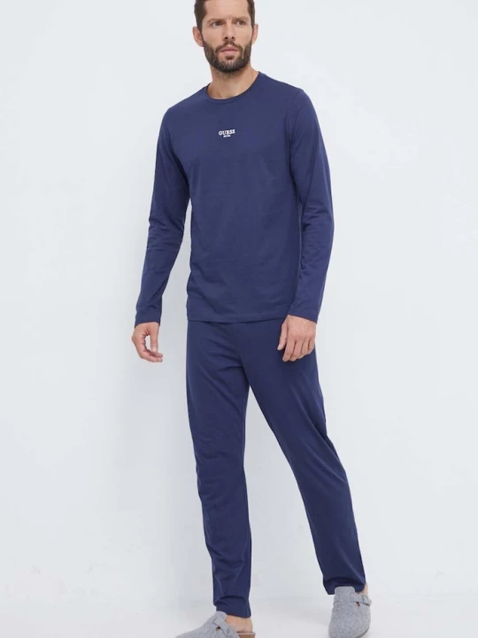 Obrázek produktu Guess Bavlněné pyžamo Guess DERRICK námořnická modř