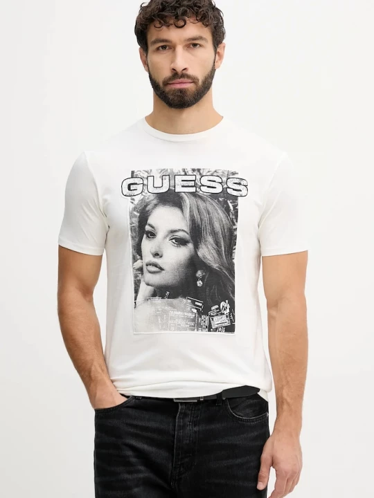 Obrázek produktu Guess Bavlněné tričko Guess béžová