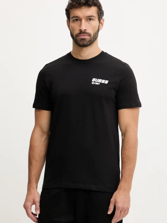 Obrázek produktu Guess Bavlněné tričko LAURO černá